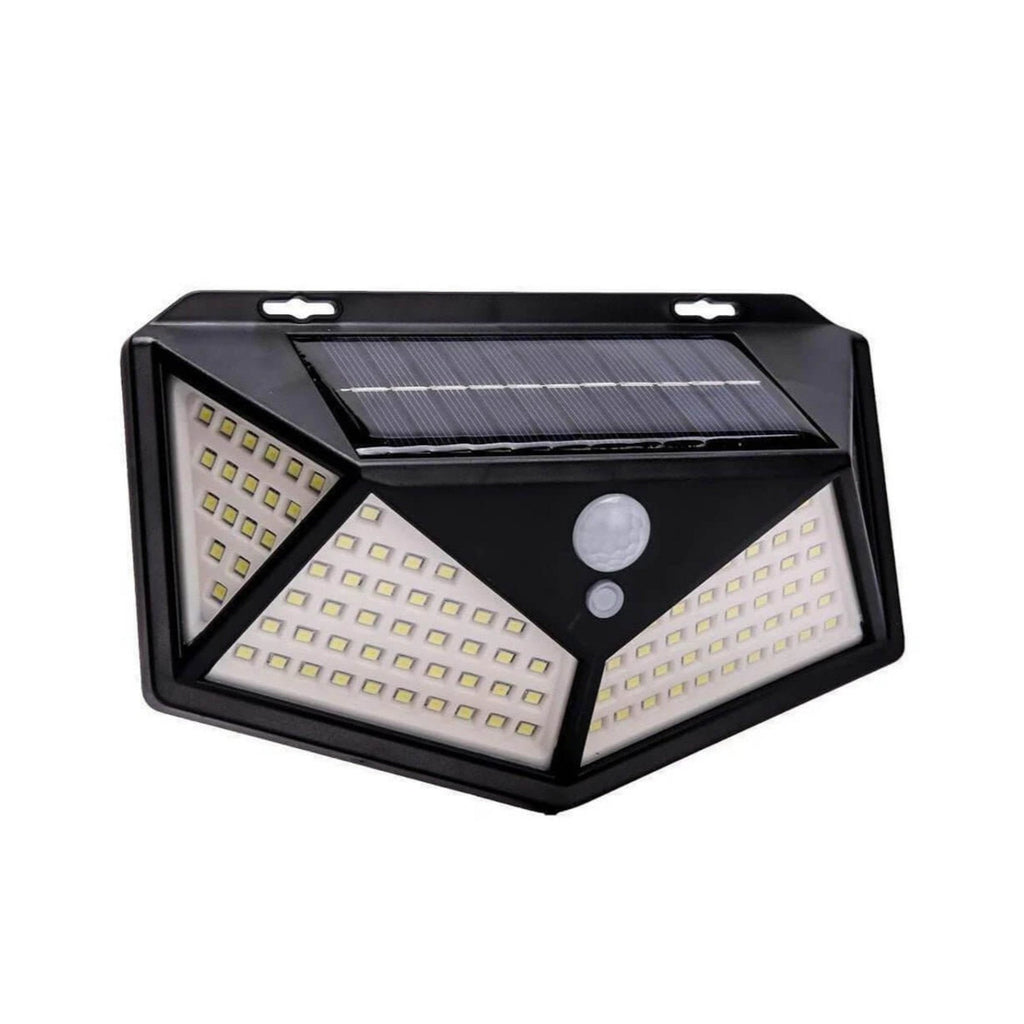 Aplique LED solar rectangular — vista frontal