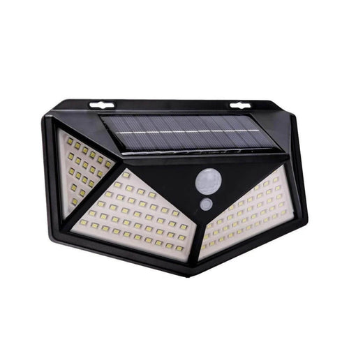 Aplique LED solar rectangular — vista frontal