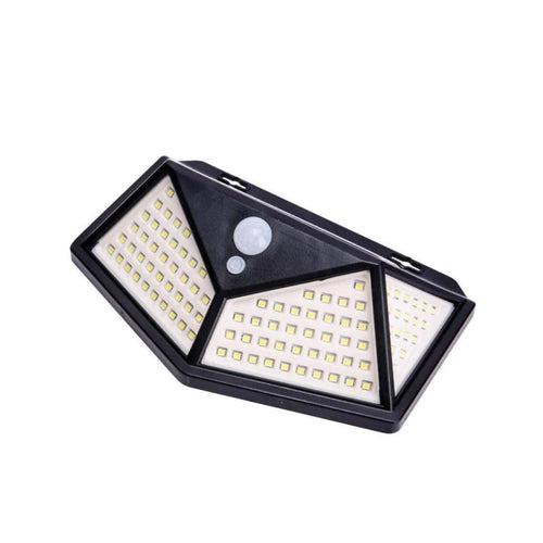 Aplique solar ángulo 3/4 con panel y sensor PIR
