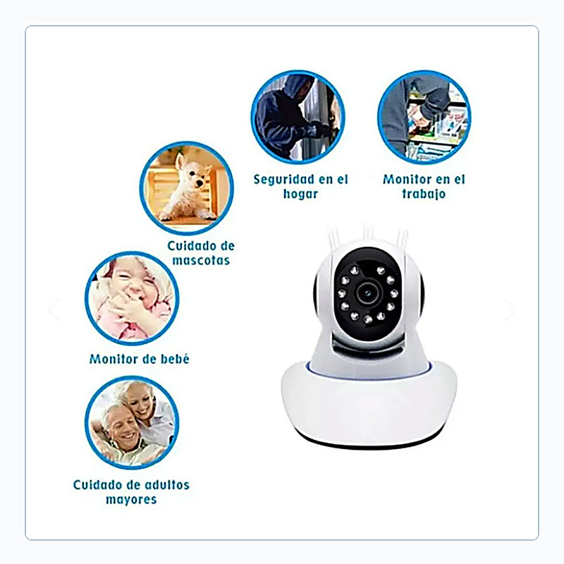 Cámara IP Interior WiFi 360° 3 Antenas — vista 2
