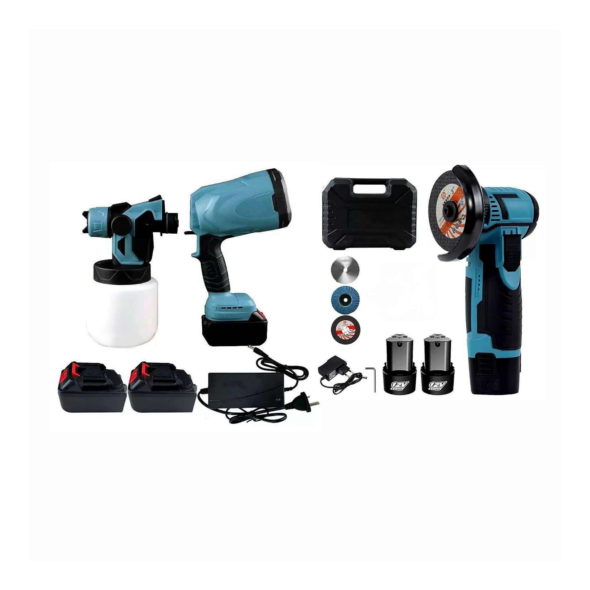 Kit Pulverizador de Pintura + Soplador + Amoladora — foto principal