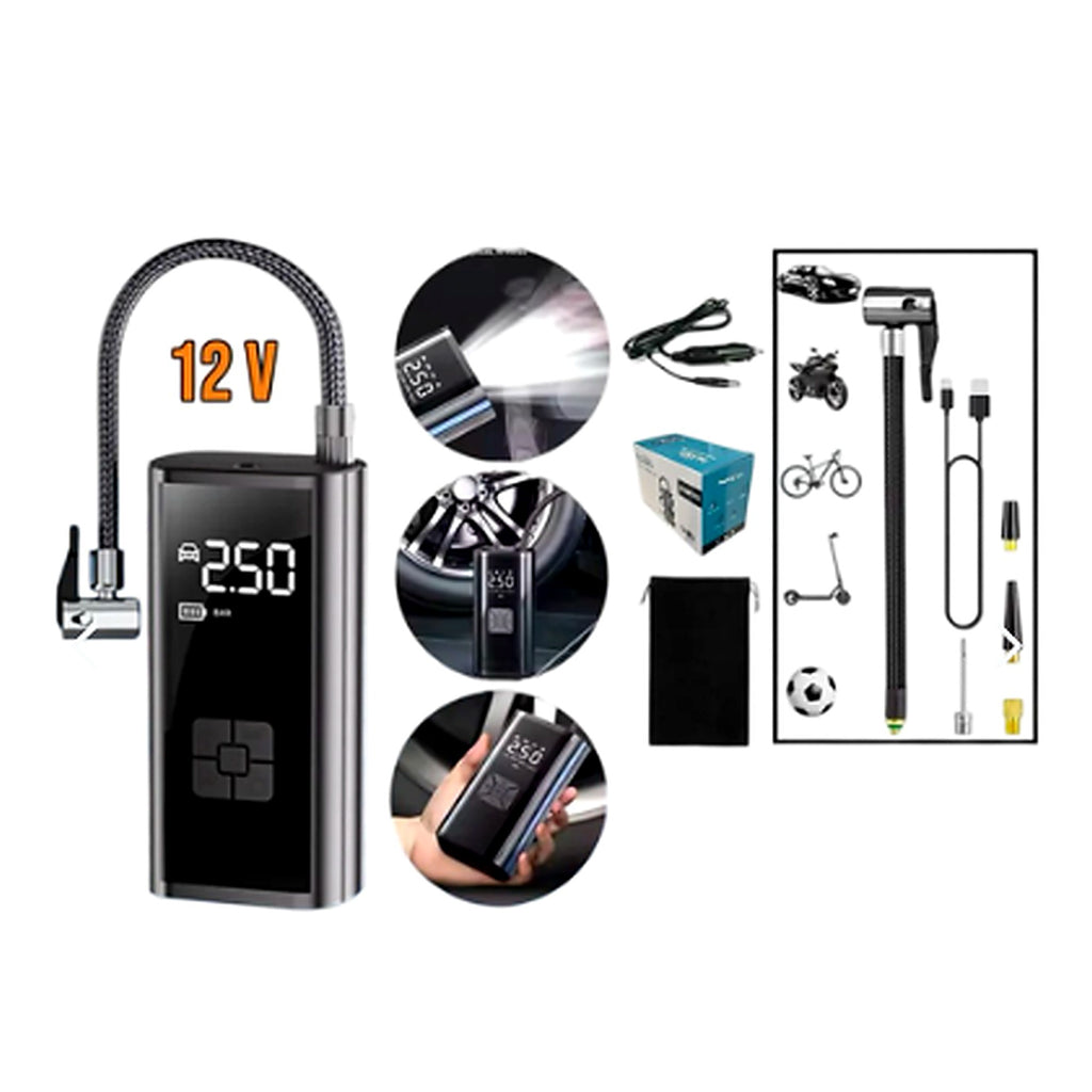 Compresor Eléctrico 12V Portátil Digital — accesorios 12V