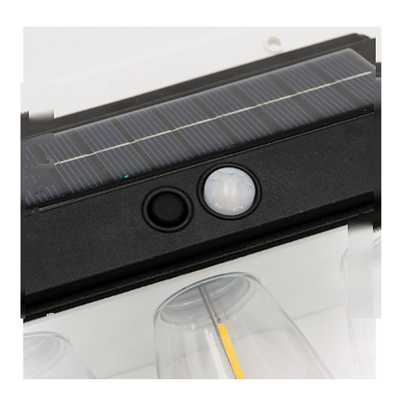 Doble Iluminación Solar de Pared Ecológica — detalle panel y sensor