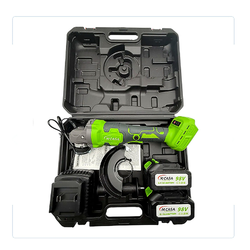 Esmeril Angular Inalámbrico MCASA MSA125 500W — kit en maletín