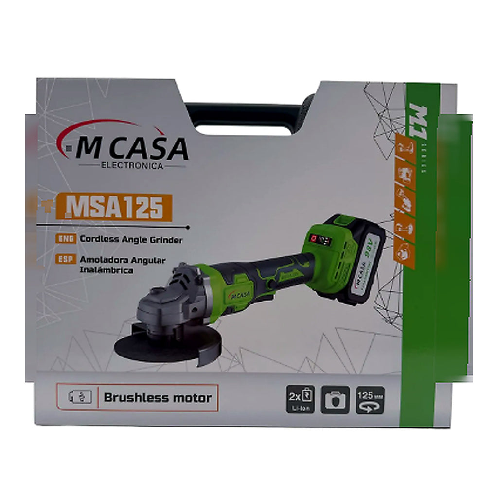 Esmeril Angular Inalámbrico MCASA MSA125 500W — caja MSA125