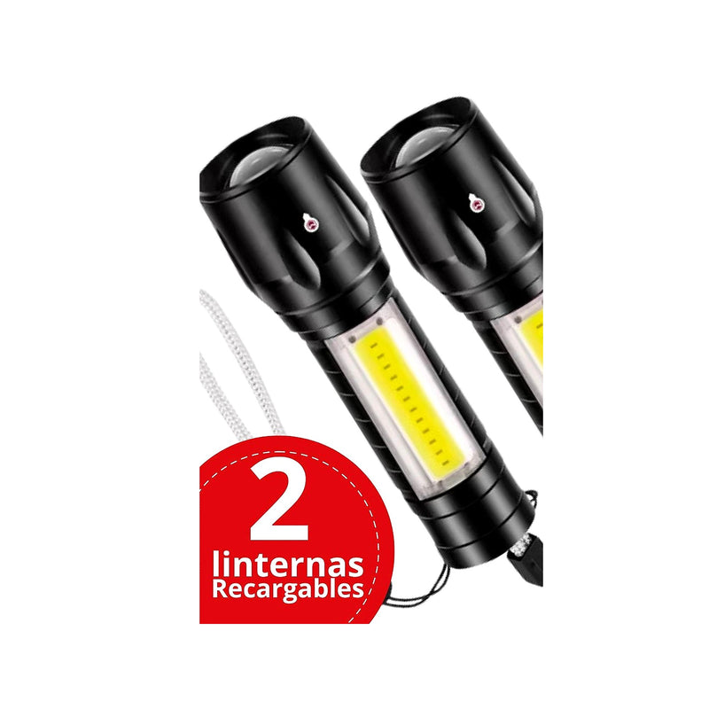 Pack 2 Mini Linternas LED Recargables — linterna detalle