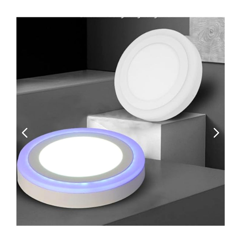 Foco Panel LED Bicolor Sobrepuesto 12W + 4W — encendido / apagado