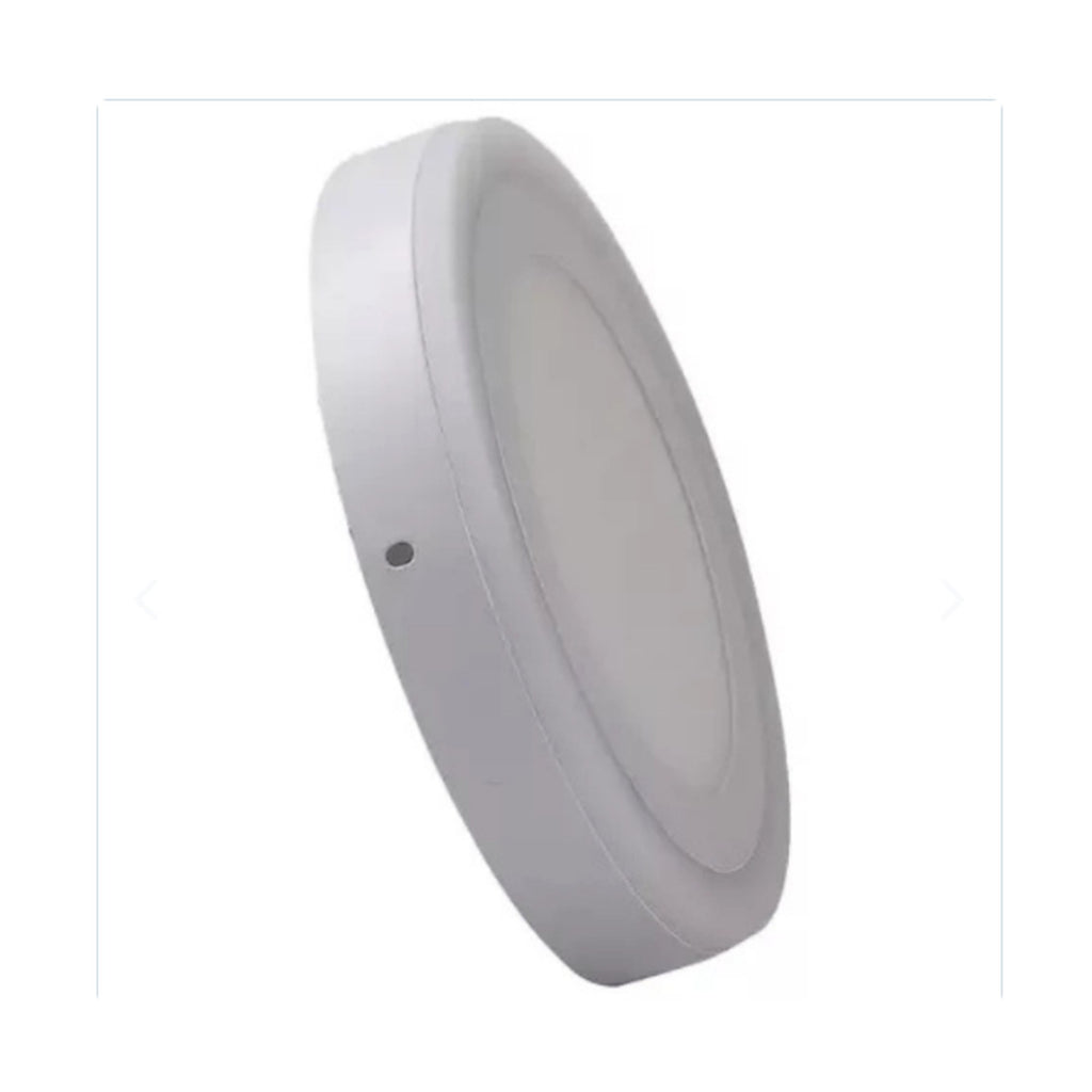 Foco Panel LED Bicolor Sobrepuesto 12W + 4W — perfil sobrepuesto