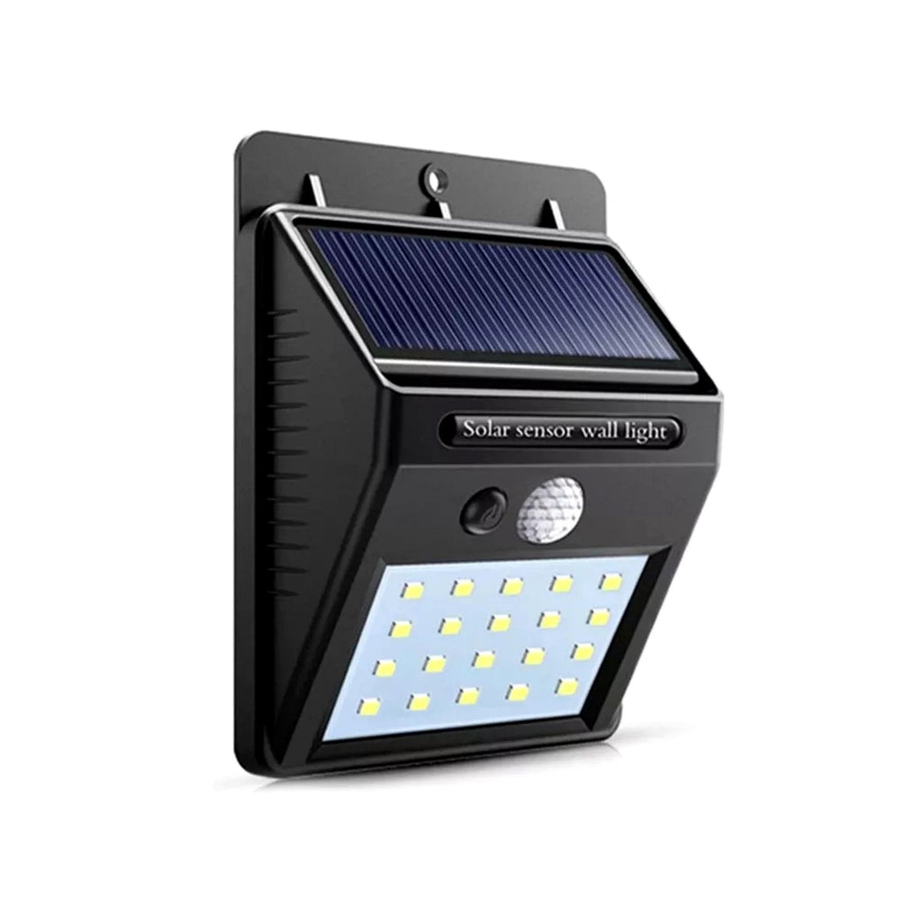 Foco solar 64 LED con sensor — vista frontal