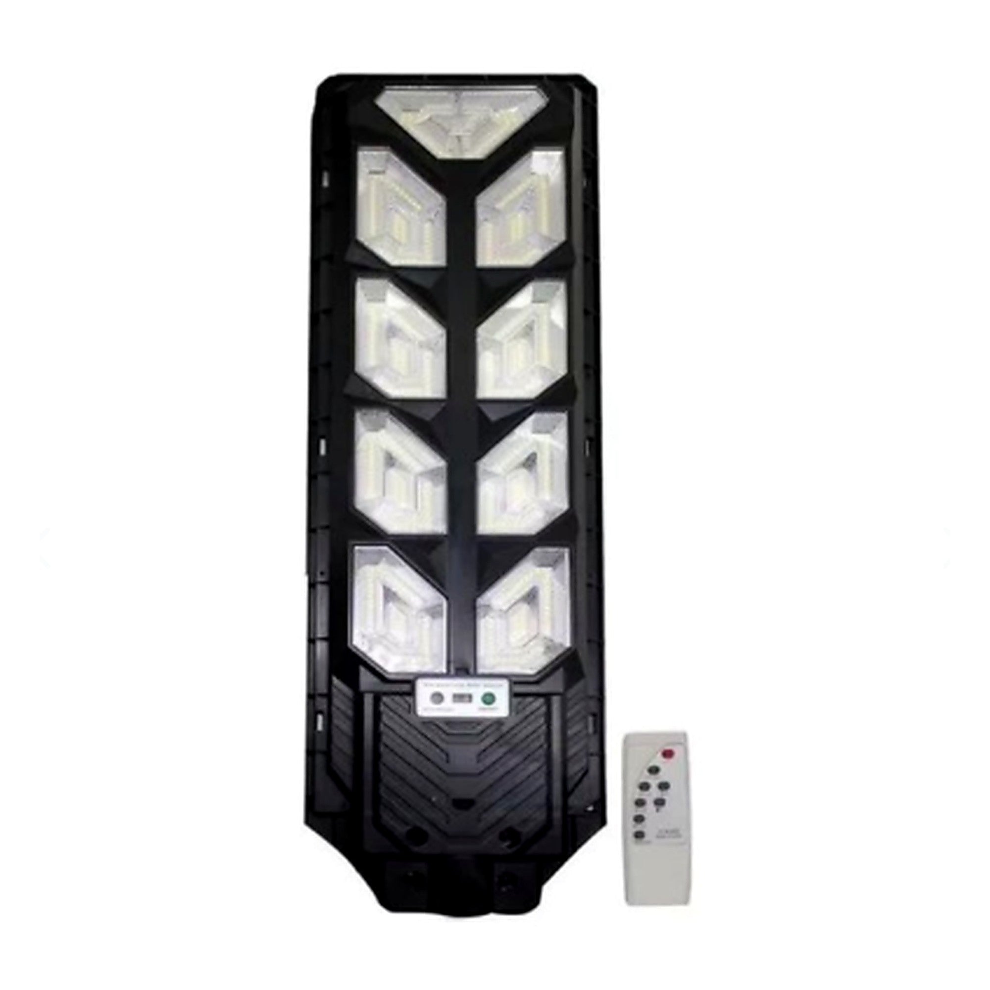 Foco Solar Grande 700W con Control Remoto — frente y control remoto