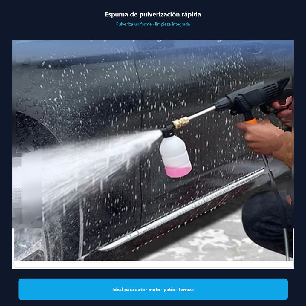 Hidrolavadora Pulverizadora Inalámbrica 150W — espuma en uso