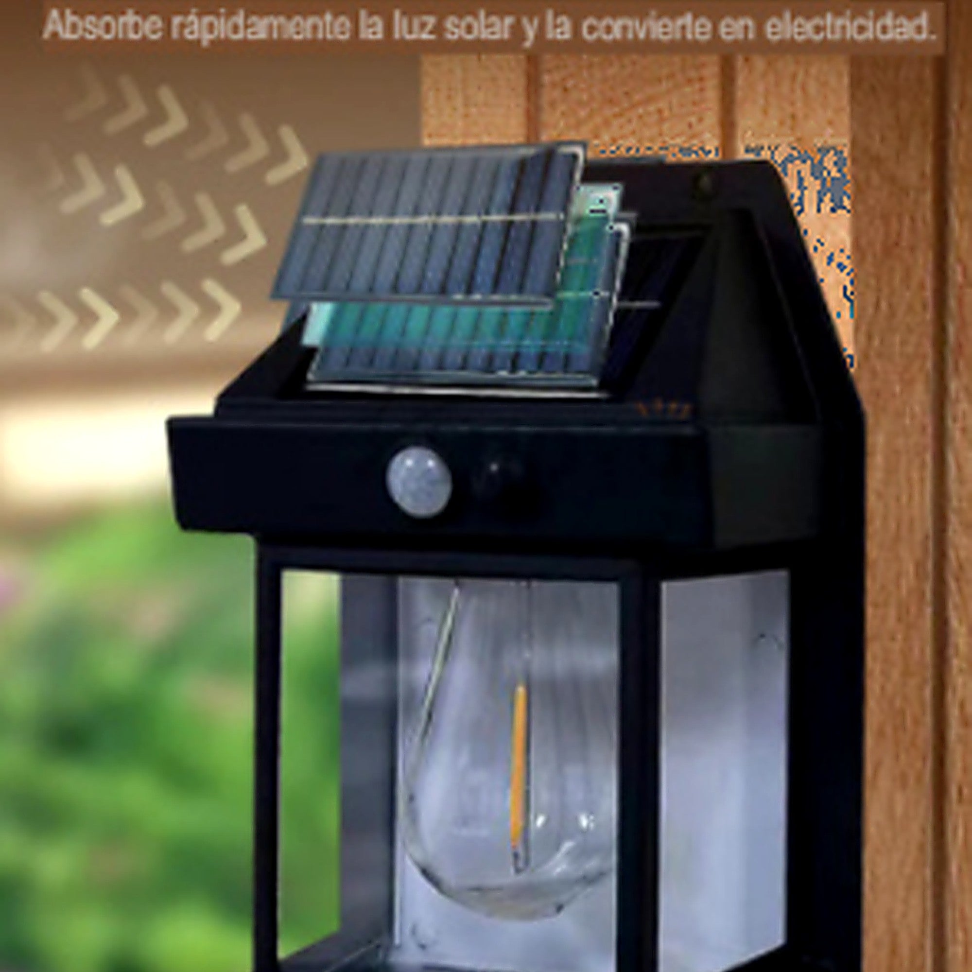 Iluminación solar de pared ecológica — detalle / ángulo