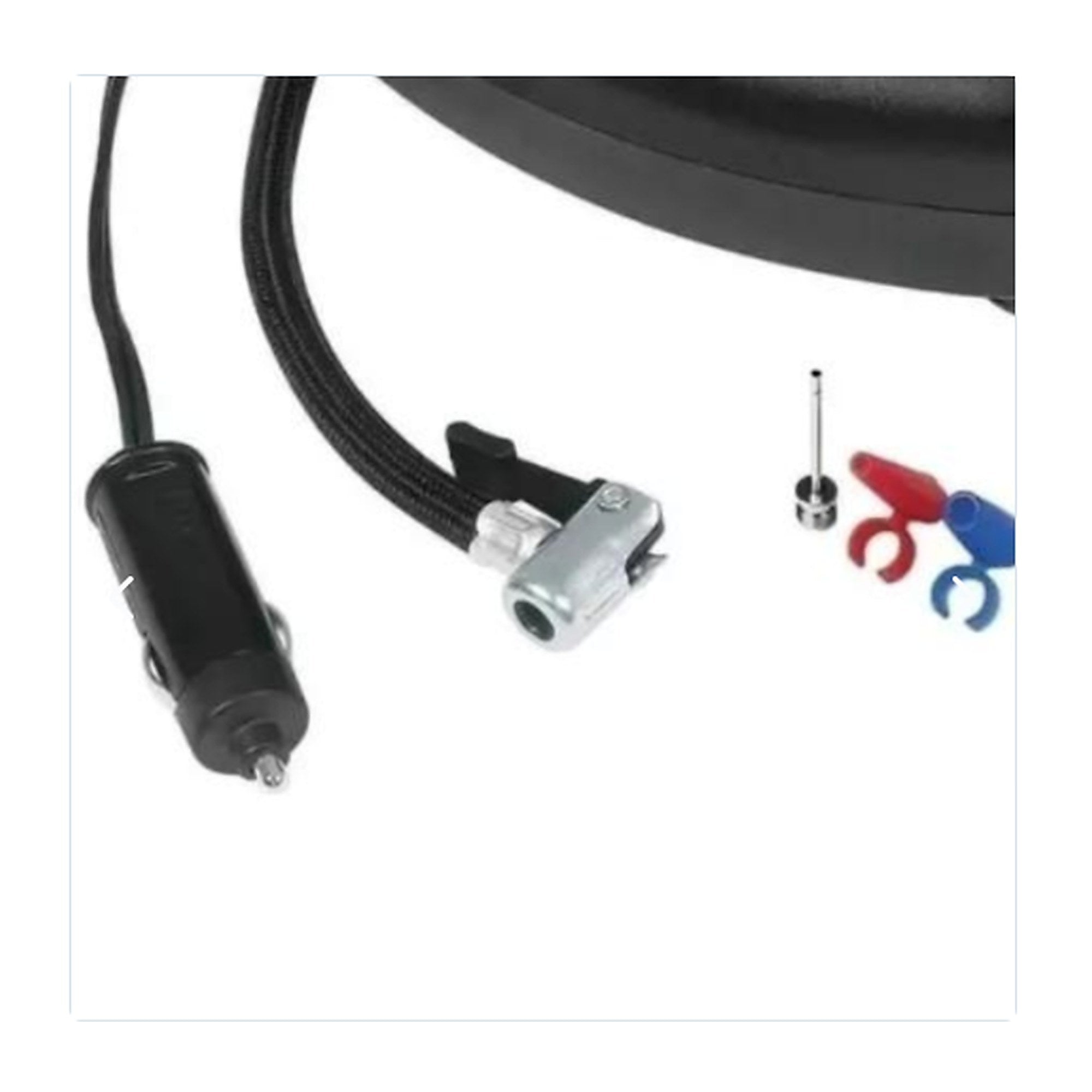 Inflador de Neumáticos Portátil 12V 260 PSI — adaptadores incluidos