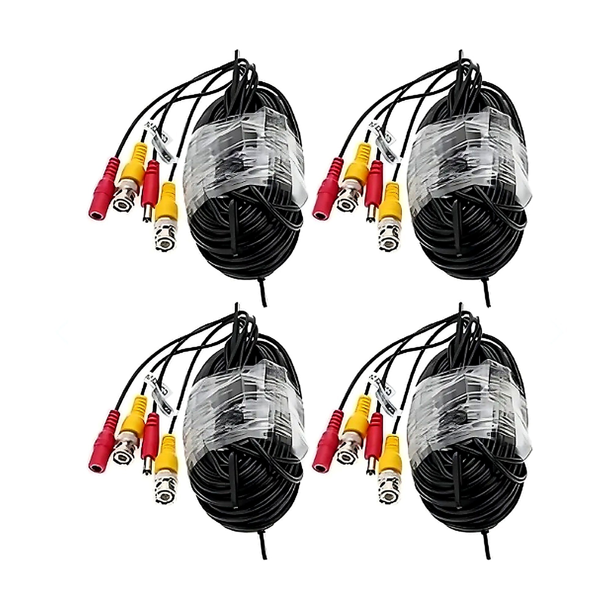 Kit 4 Cámaras de Seguridad con DVR — 4 cables de video y corriente