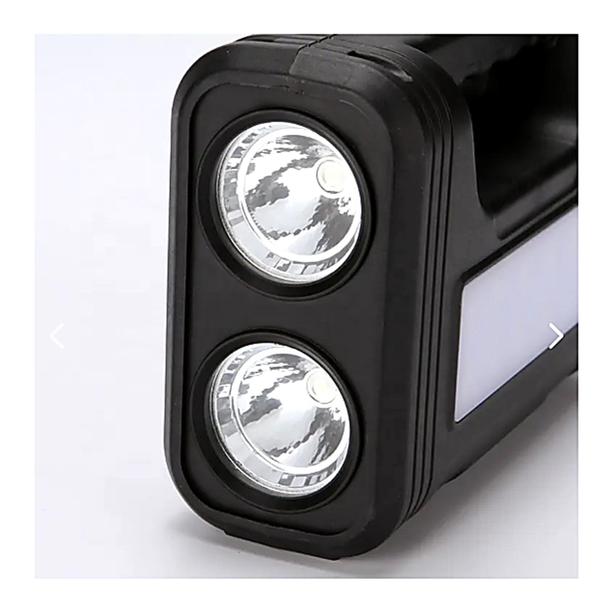 Kit Portátil Solar: Linterna + Panel + USB — focos duales + COB