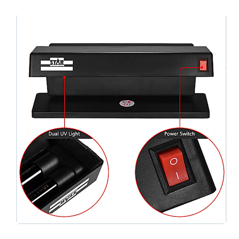 Detector de Billetes Falsos con Luz UV Dual — hero UV dual