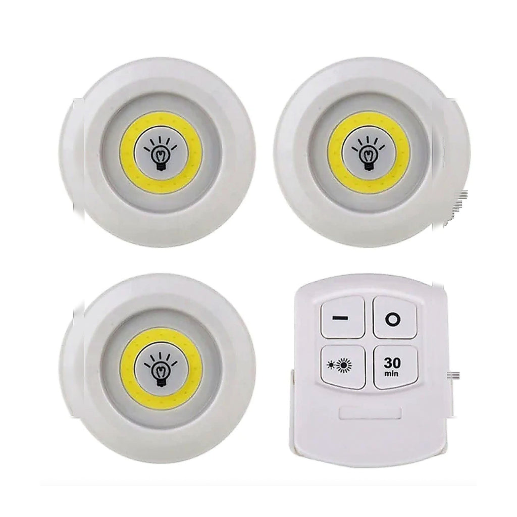 Luces LED Inalámbricas con Control Remoto (Pack 3) — kit completo