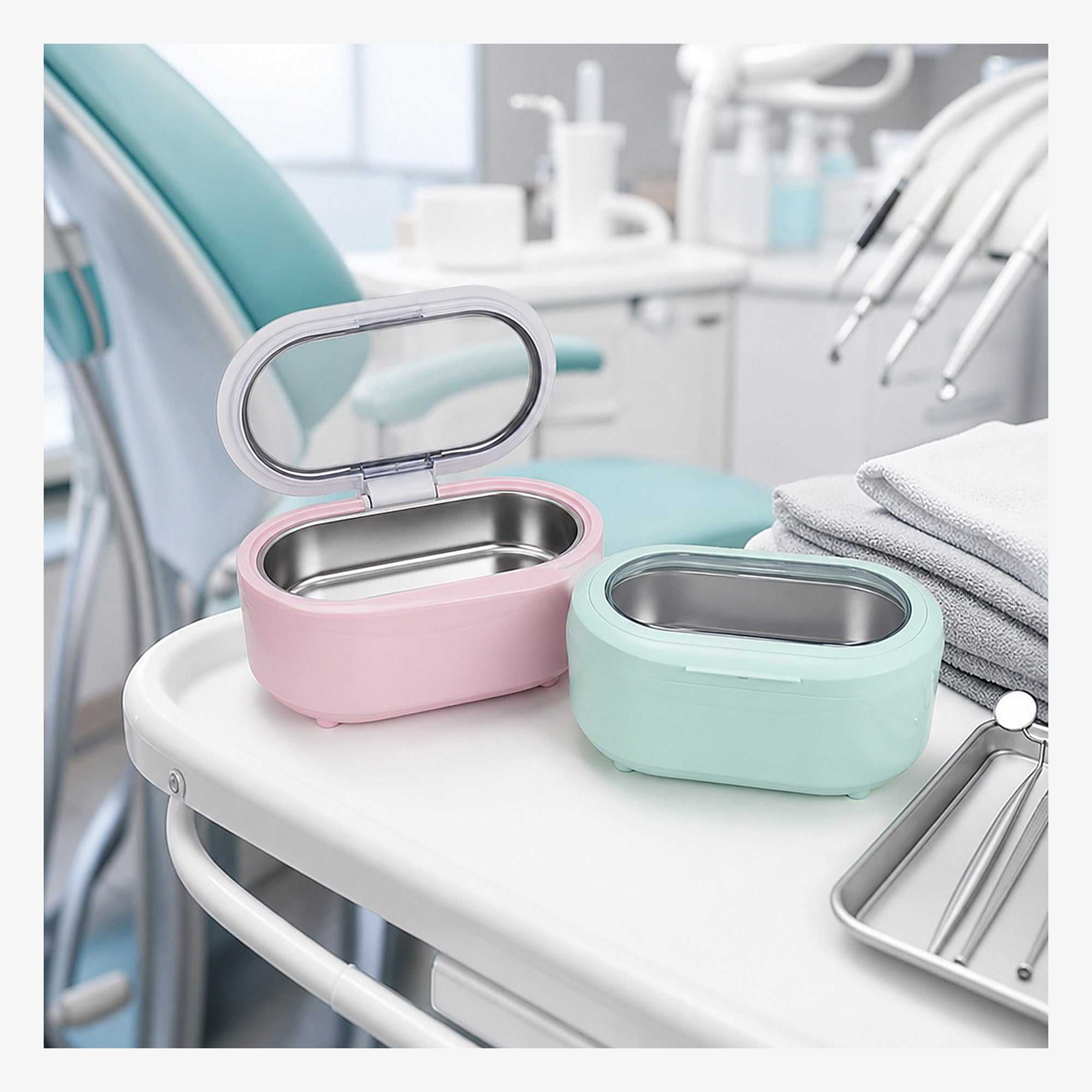 Limpiador dental ultrasónico — ambiente clínico