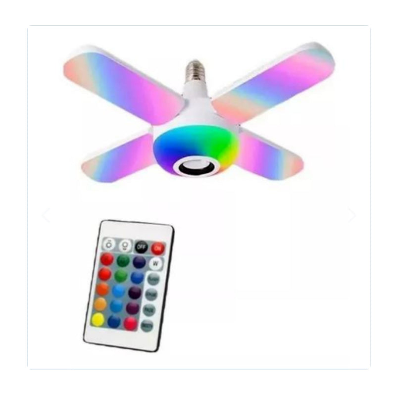 Lámpara LED Multicolor 4 Aspas Bluetooth + Control — foto principal