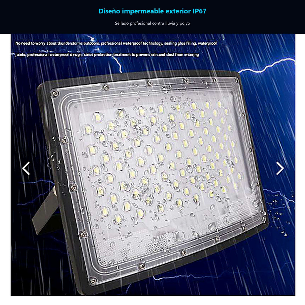 Foco LED Solar 400W Exterior IP67 + Panel — IP67