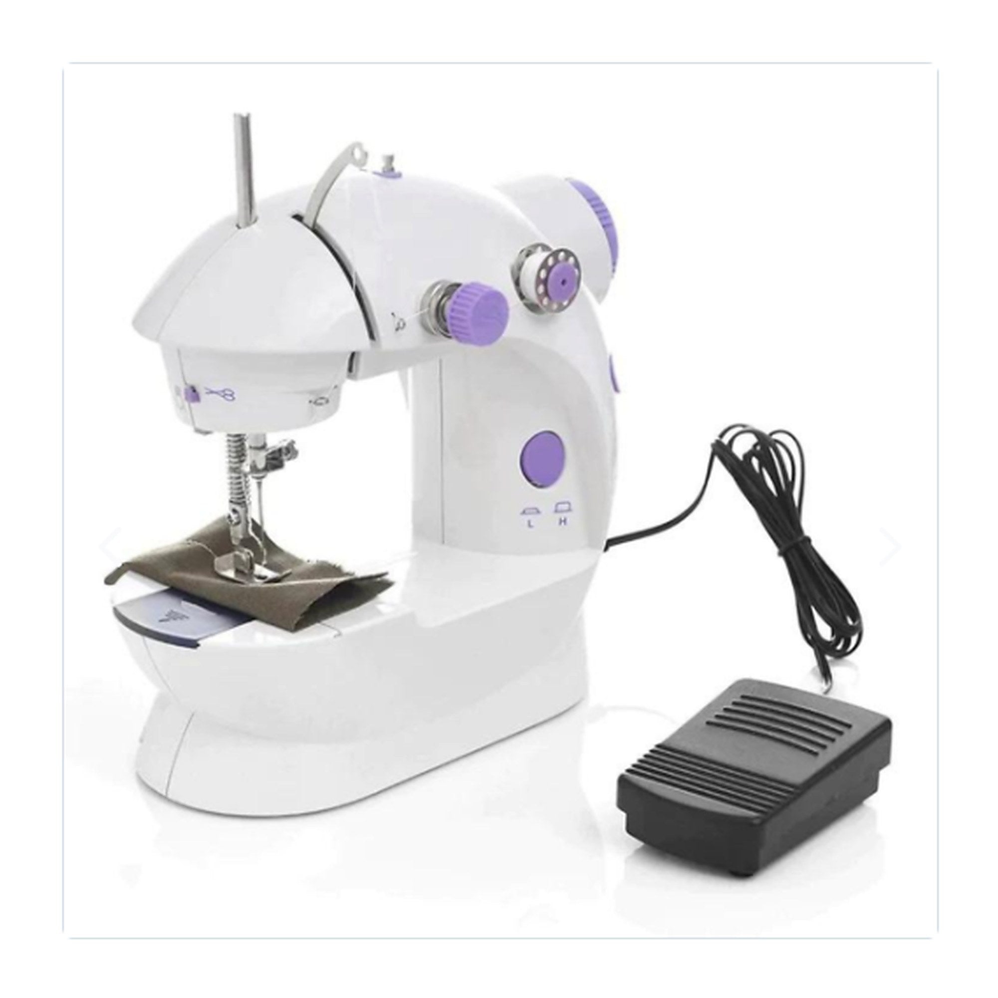 Máquina de Coser Portátil Mini 2 Velocidades — con pedal