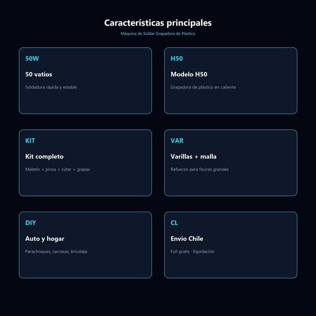 Máquina de Soldar Grapadora de Plástico — características