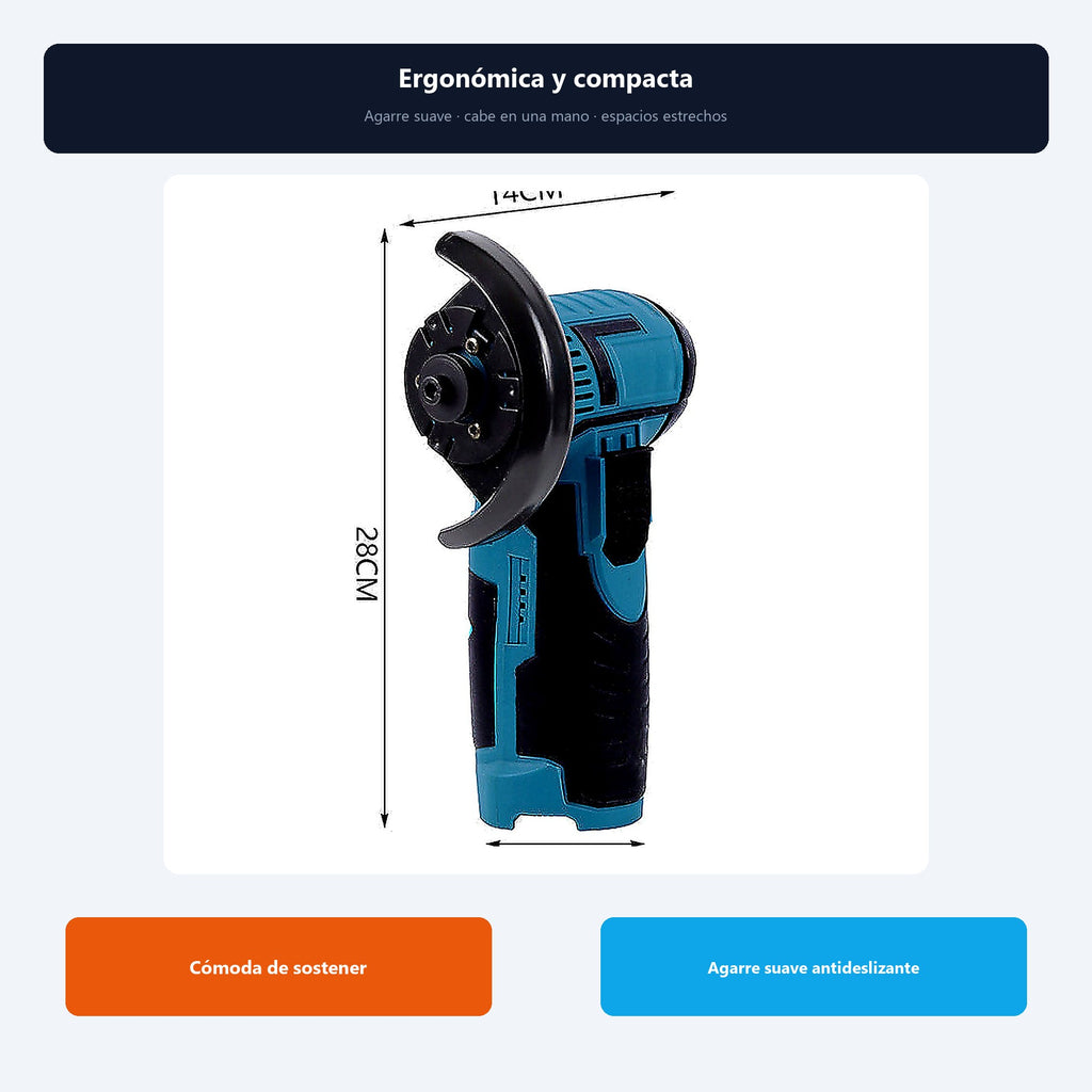 Mini Amoladora Angular Inalámbrica 12V — ergonómica en uso