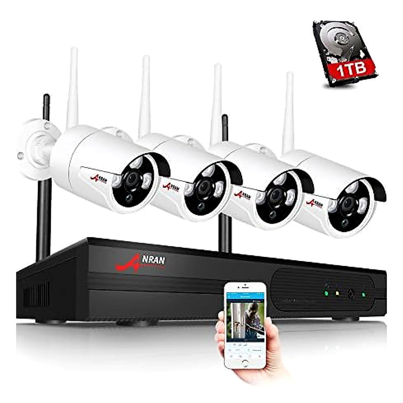 Pack 4 Cámaras de Seguridad WiFi + NVR — kit completo