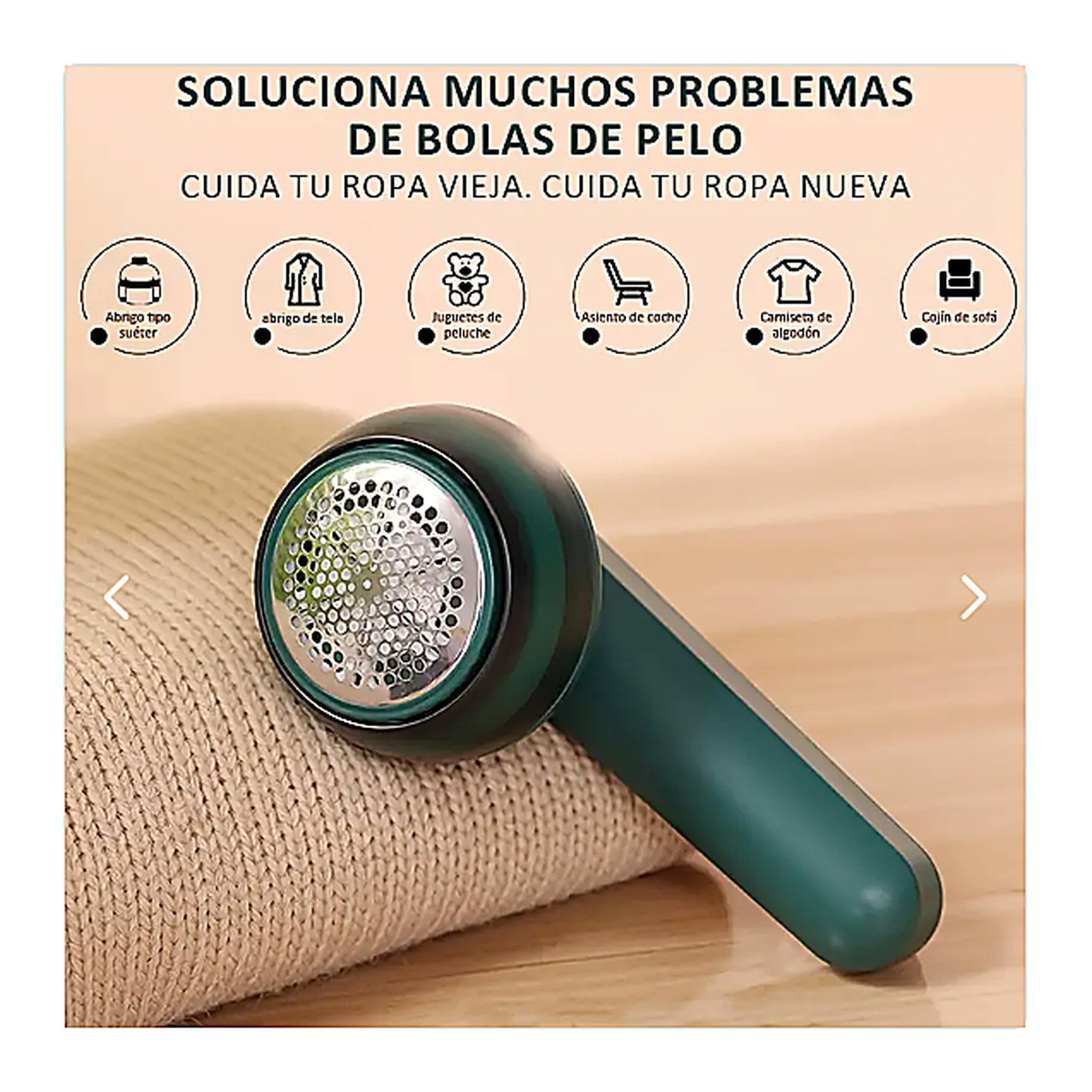 Quita Pelusas Eléctrico Recargable USB — usos en español