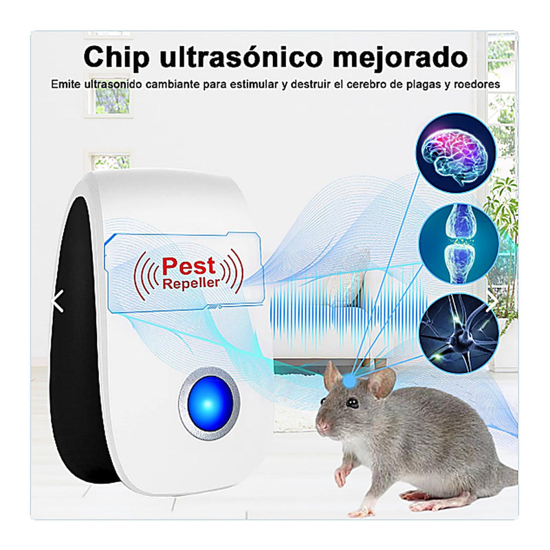 Repelente Ultrasónico de Plagas para Enchufe — chip ultrasónico ES