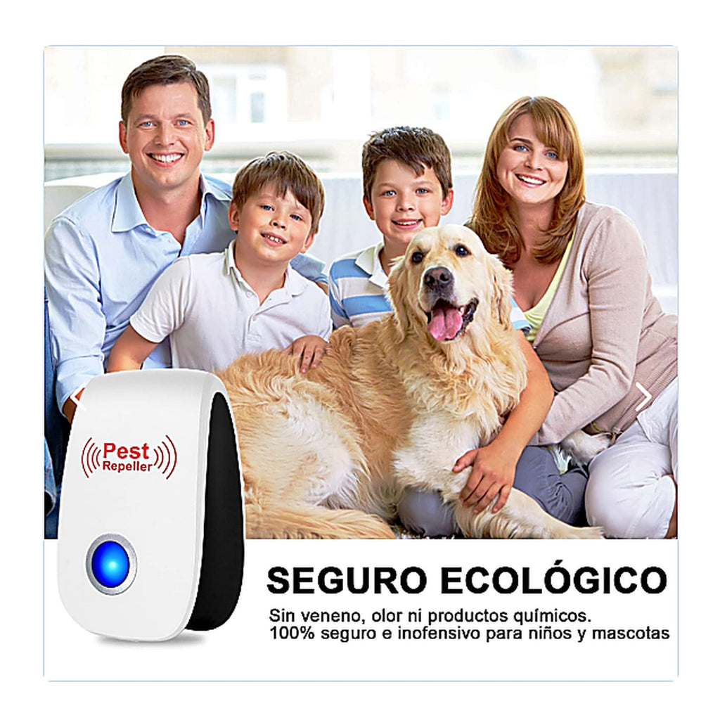 Repelente Ultrasónico de Plagas para Enchufe — seguro ecológico ES