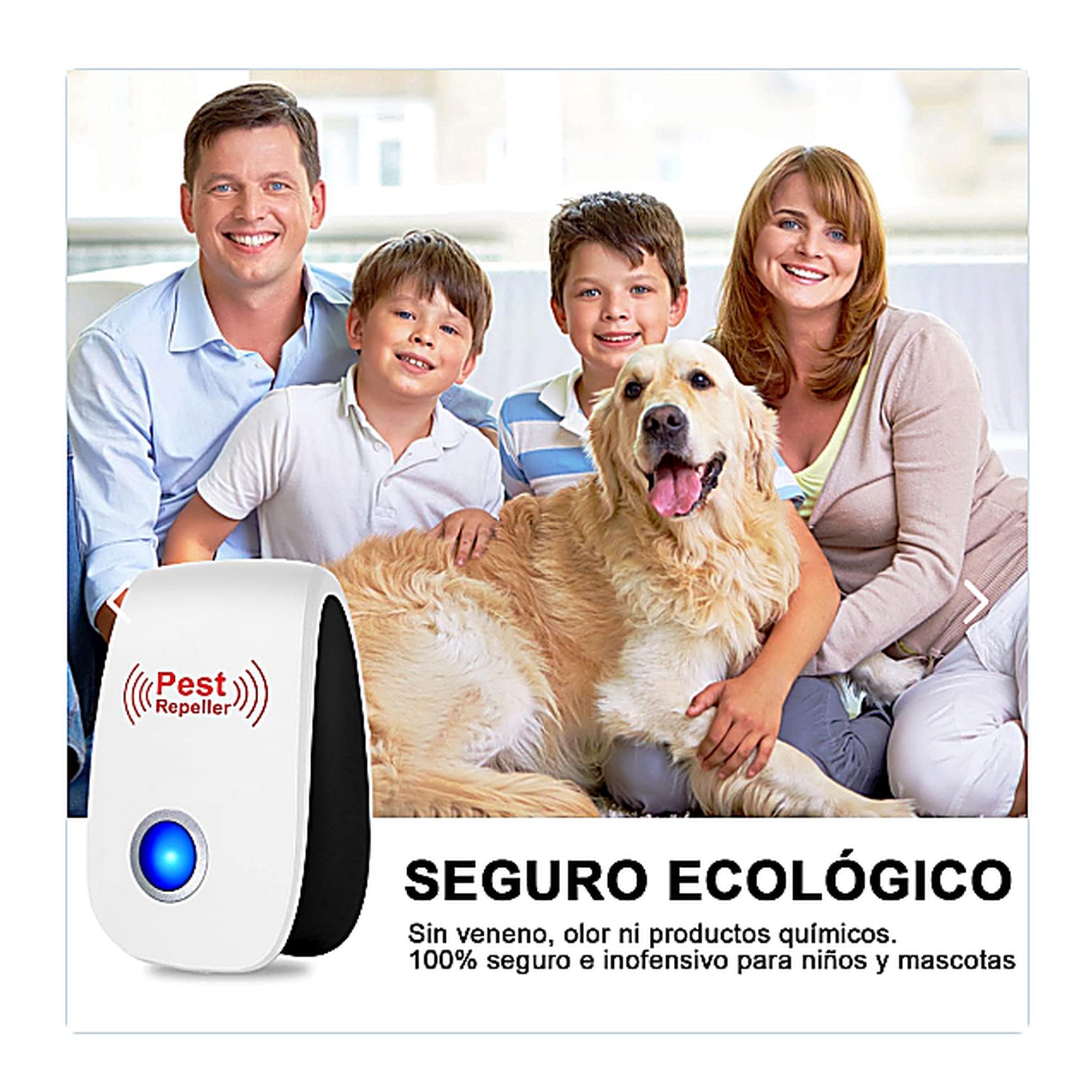 Repelente Ultrasónico de Plagas para Enchufe — seguro ecológico ES