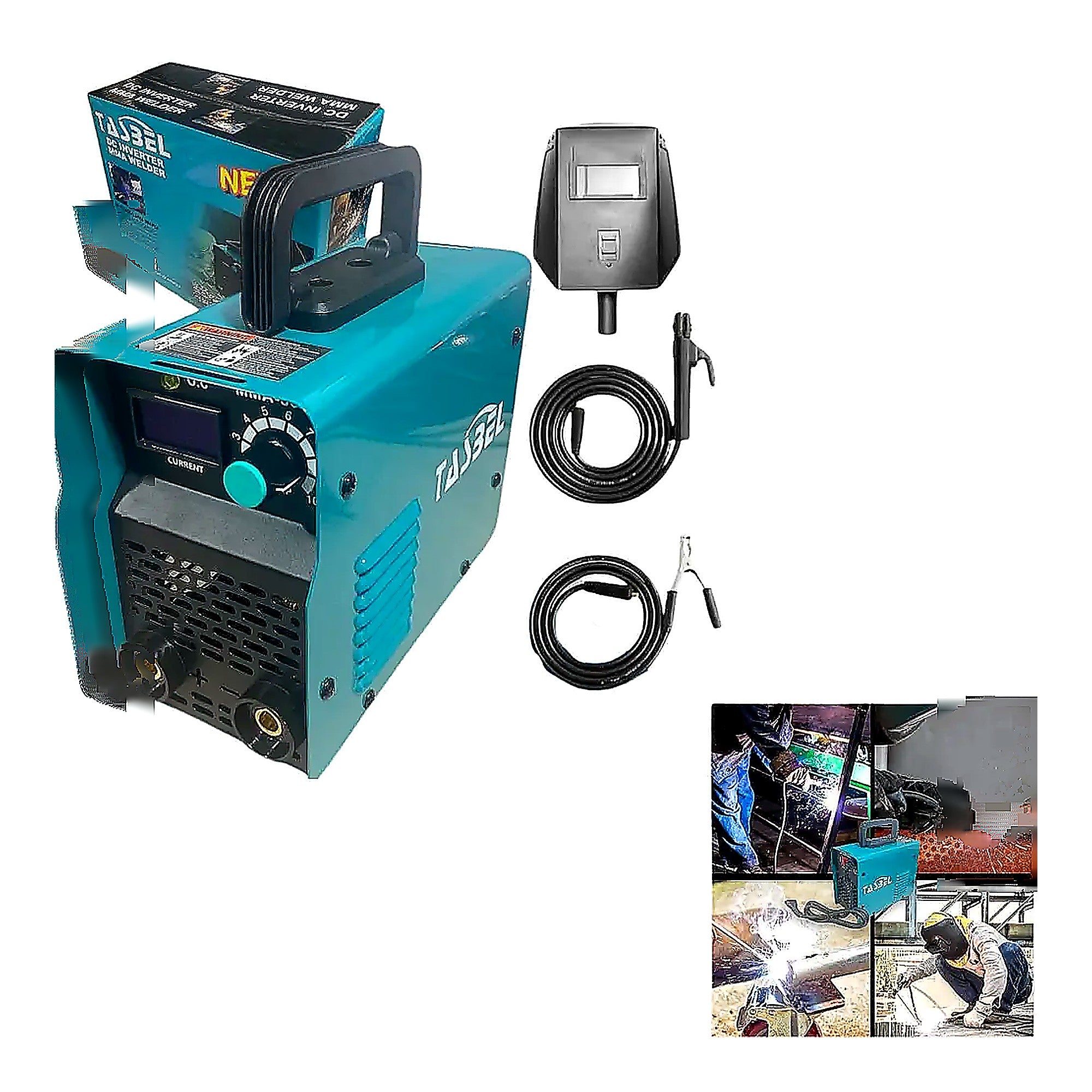 Soldadora Inversora TASBEL 200A + Máscara — kit completo